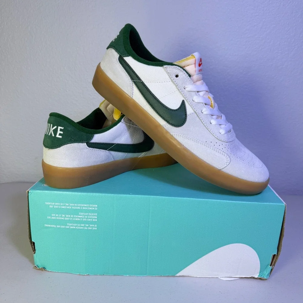 Nike SB Heritage Vulc Skate Shoes Sail Gorge Green Mens 9.5 Womens 11 CD5010-104